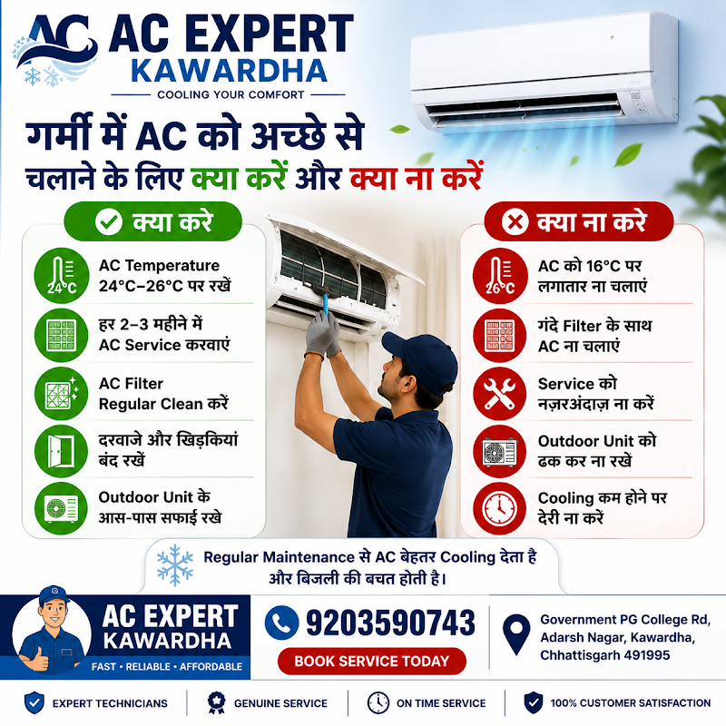 AC EXPERT BILASPUR - AC EXPERT BILASPUR, Ground Floor, Rama Port, Vyapar Vihar Rd, Kranti Nager, Bilaspur, Vinoba Nagar, Chhattisgarh 495001, India