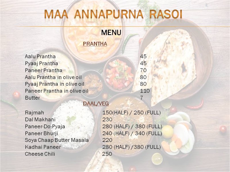 Maa Annapurna Rasoi - Maa Annapurna Rasoi 49, BLOCK F, GOLDEN ENCLAVE, Zirakpur, Punjab 140603, India