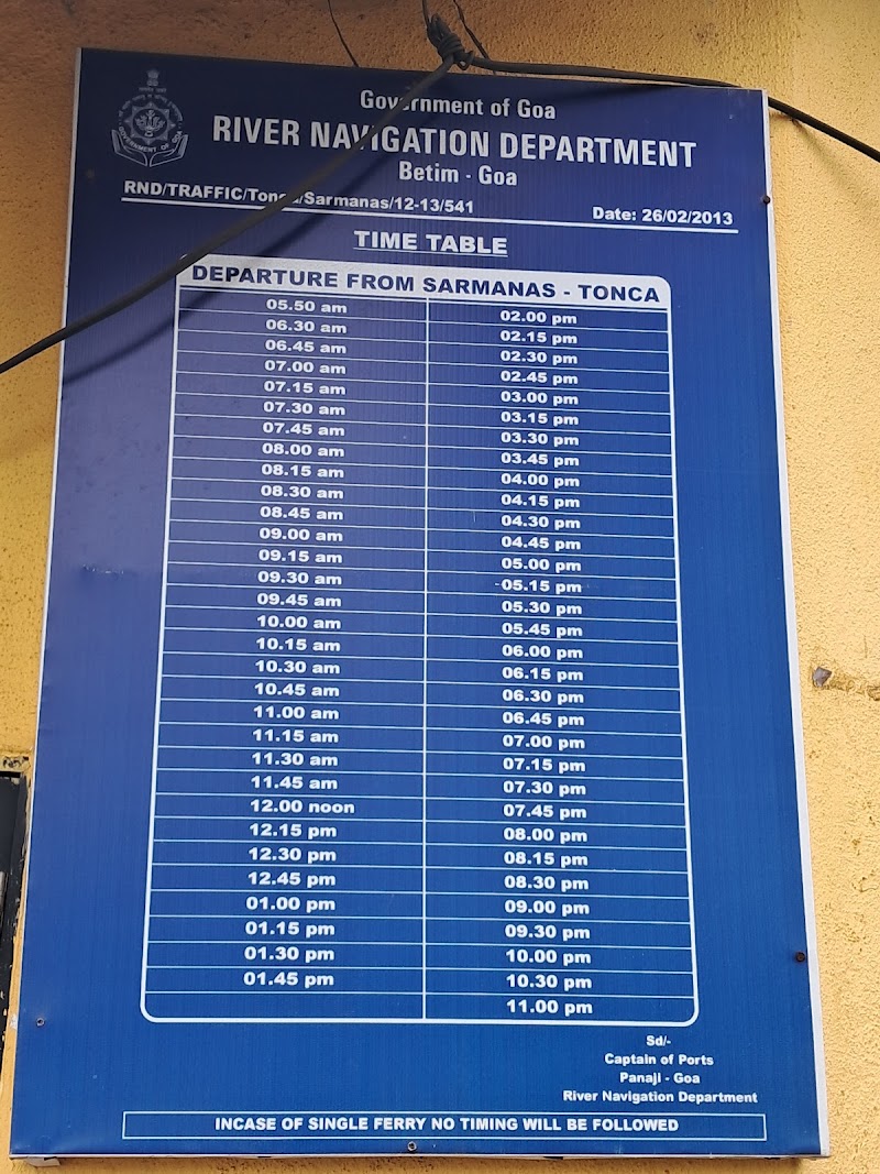 Sarmanas ferry - Sarmanas ferry, Unnamed Road, Khandola, Piligaon, Goa 403505, India